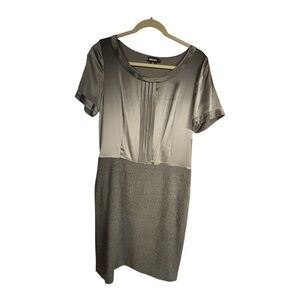 DKNY Elegant Silver and Gray Dress